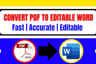 convert PDF to editable word or word to PDF fast