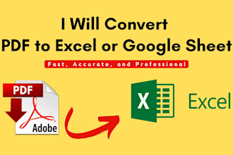 convert pdf to excel or google sheet