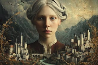 illustrate environments, landscapes, board game, concept art