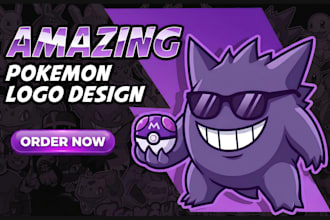 design pokemon mascot logo for streamers and tcg collectors