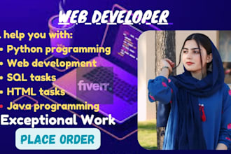 be your python html sql django web developer