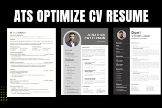 create ats friendly CV resume cover letter optimize linkedin build uk design usa