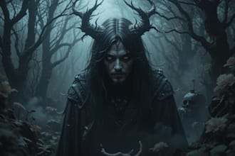 draw detailed dark art illustration