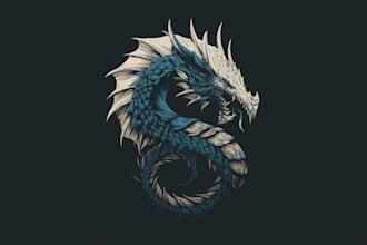 hand paint fantasy logo