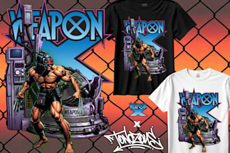 design custom vintage comic streetwear anime t shirt apparel