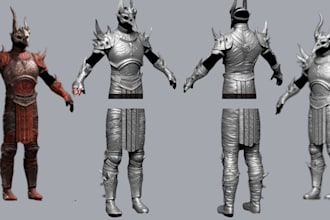 design 3d printable cosplay armor, knight armor, halloween cosplay, props