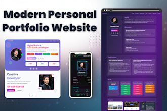 create a modern portfolio website