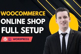 create a custom woocommerce online store with payment setup
