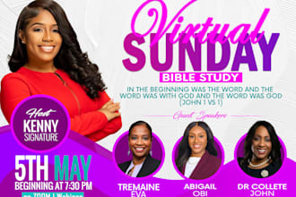 design an outstanding event, social media or church flyer