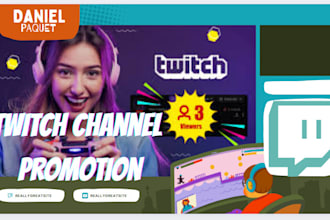 do organic twitch channel promotion, twitch promotion