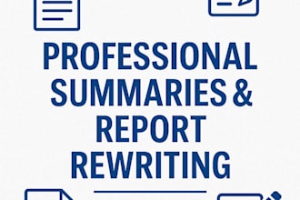 summarize or rewrite your content clearly and professionally
