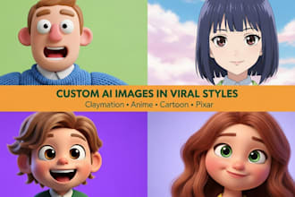 create stunning ai images in claymation, anime, pixar and more styles
