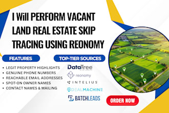 skip trace vacant land real estate using reonomy