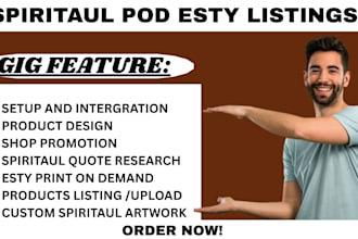 create spiritual manifestation print on demand products themed