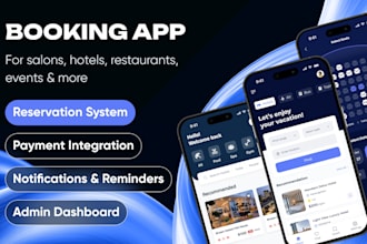 build booking reservation appointment mobile app hotel travel ticket ios android
