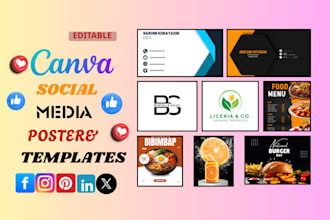 premium logo cards posters thumbnails canva