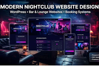 nightclub website design  modern wordpress for bars and  lounges