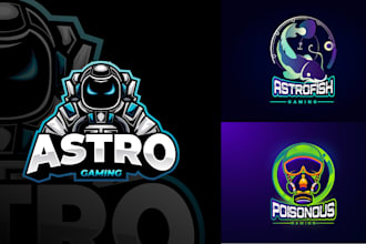 create modern space, astronaut, galaxy, planet logo design