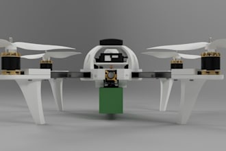 design custom fixed wing vtol, quadcopter drone for 3d printing or manufacturing