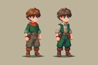 draw 2d game characters and game assets