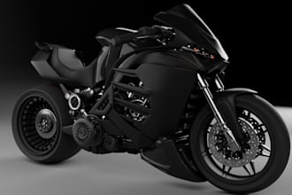 revamp scooter bike,3d bike for game,aerodynamic model,super bike part,3d render