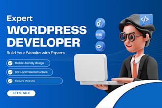 build wordpress website, customize wordpress website
