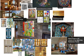 design stained glass art mosaic pattern glasswork illustration tarot card design