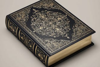 draw professional book cover design or kindle cover design