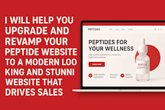 create or fix peptide website, nootropics website