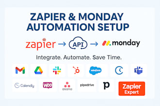 setup zapier zaps monday automation api and webhook integration zapier expert