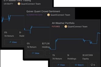 develop algorithmic trading strategy for quantconnect, ninjatrader, trading bots
