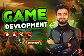 I will build 2d 3d mobile game using unity or unreal engine game development
