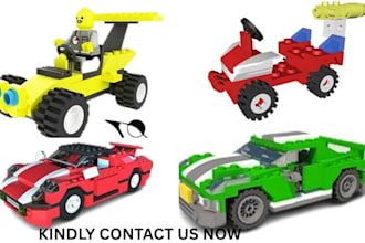 design lego car technic car model, 3d lego model, fxml part list instruction