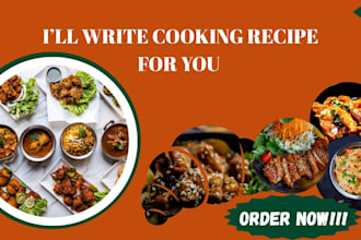 write a cooking recipe book for you
