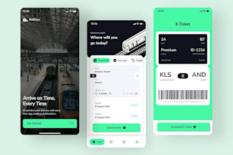 build train booking app, rail booking app, reservation app, taxi booking app