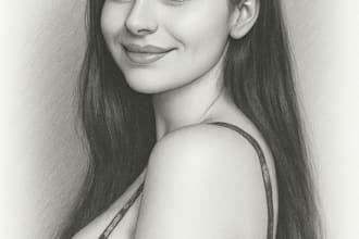 give a realistic pencil hand drawing illustratio for your pet and wild animal