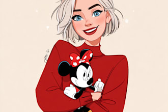 draw disney cartoon portrait