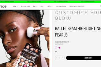design private label skincare website facial cleanser website lipstick website
