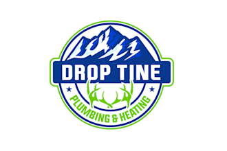 design drop tine plumbing heating logo