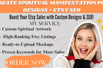 create spiritual manifestation pod products etsy SEO listings for high sales