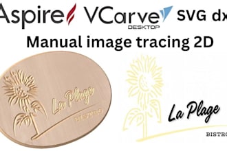 do image to vector dxf svg g code cnc vcarve aspire