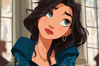 draw your portrait in disney style