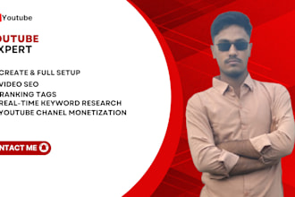 setup and optimize your youtube channel with SEO and monetization