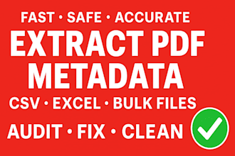 bulk extract pdfs n files metadata to excel for legal, academic use