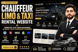 design a professional chauffeur, limousine, and taxi booking website