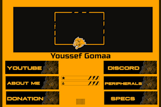 design cool animated stream overlay, facecam, screens for twitch or kick