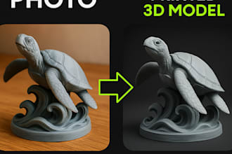 create a 3d model from your image in stl obj fbx glb