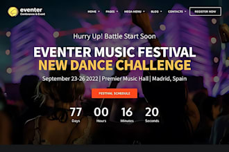 design cruixie event ticket booking, sell event tickets, or listing website