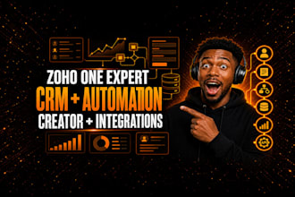 be your zoho one expert for zoho CRM setup automation creator and integrations