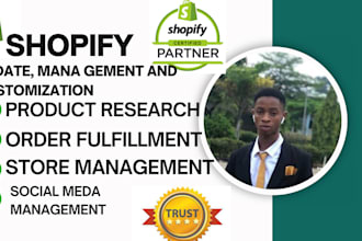 edit, update, manage and customize shopify store